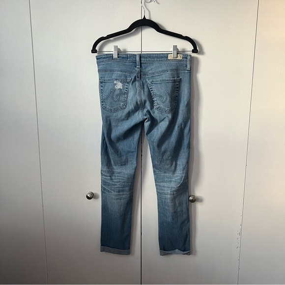 Ag Adriano Goldschmied Cropped Jeans The Stilt Roll-Up Cigarette Distressed 28 - Picture 3 of 11